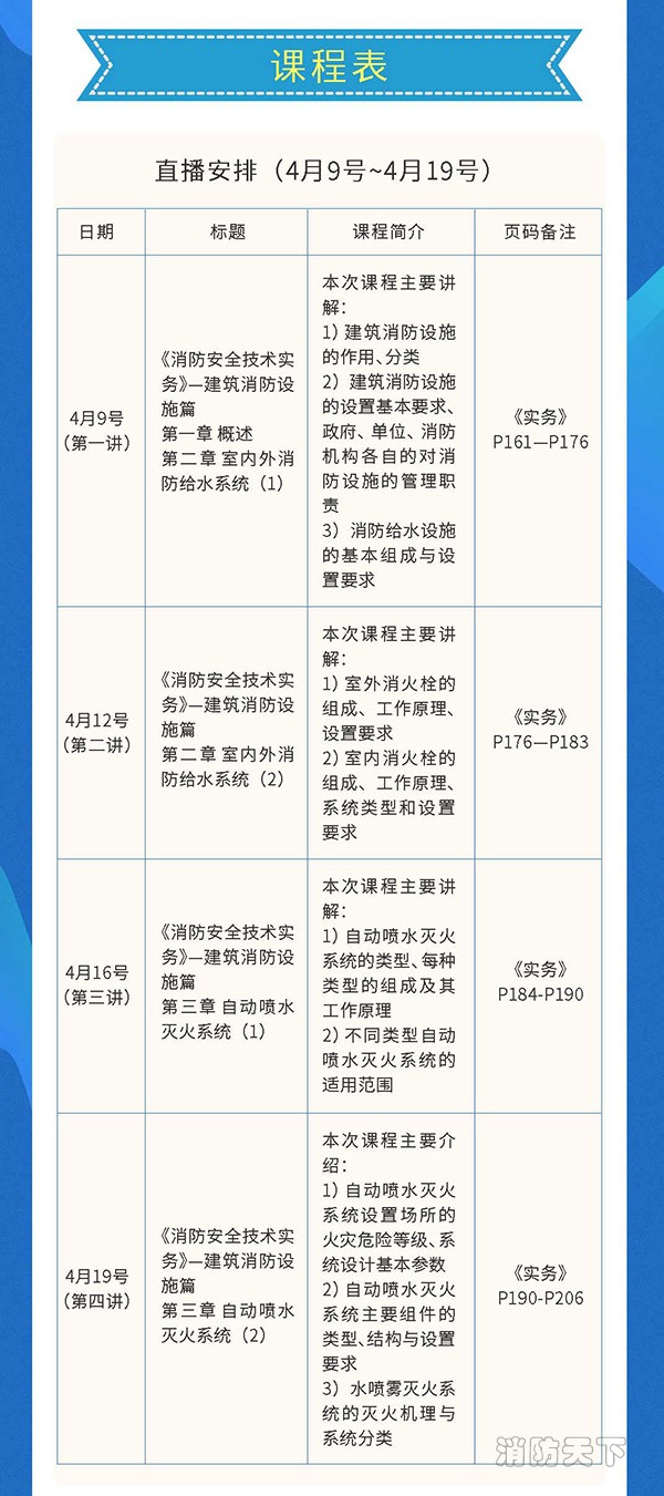 業界大咖直播，中華消防網校力推，“建筑消防設施”開講